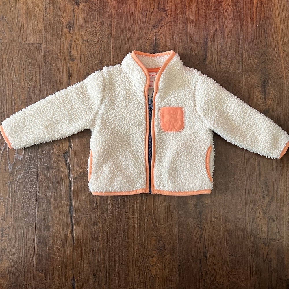 Cat and Jack - zip up sherpa - 6/9M